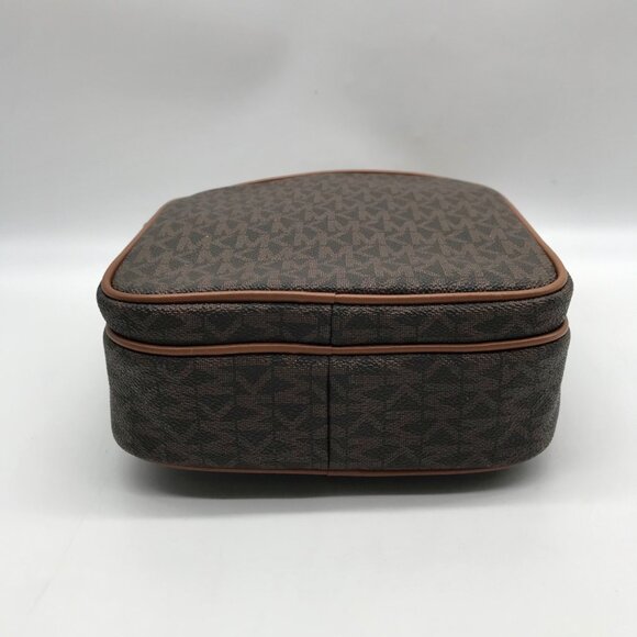 Michael kors Brown Monogram Canvas Jet Set Travel Crossbody Bag - Picture 5 of 11
